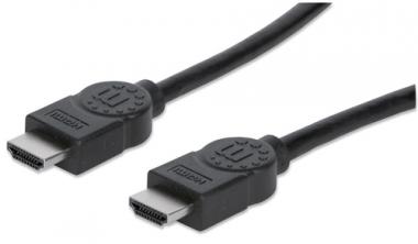 Manhattan - Video-/Audio-/Netzwerkkabel - HDMI - HDMI, 19-polig (M) - HDMI, 19-polig (M) - 15 m - abgeschirmt - (HDMI 1.4) - Schwarz (323260) 