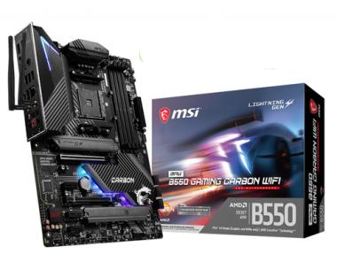 MSI MPG B550 GAMING CARBON WIFI ATX AMD Socket AM4 Dual Channel DDR4 