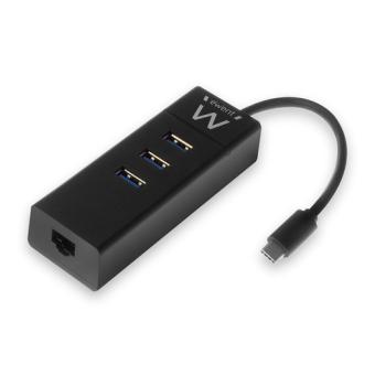 Ewent EW1141 Schnittstellen-Hub USB 3.2 Gen 1 (3.1 Gen 1) Type-C 5000 Mbit/s Schwarz (EW1141) 