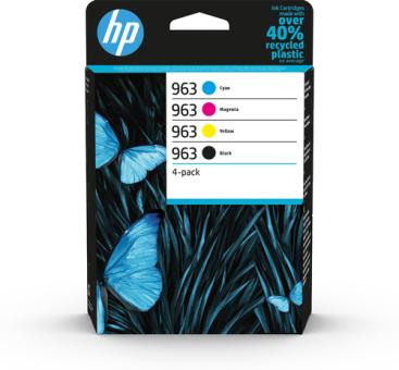 HP 963 - 4er-Pack - Schwarz, Gelb, Cyan, Magenta - original - Tintenpatrone - fr Officejet Pro 9010, 9012, 9013, 9014, 9015, 9016, 9018, 9019, 9020, 9022, 9023, 9025, 9028 
