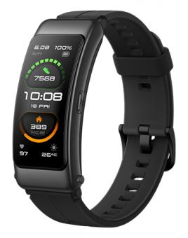 Huawei TalkBand B6 Sport - Aktivittsmesser mit Riemen - Flouroelastomer - Graphitschwarz - Anzeige 3,9 cm (1,53 Zoll) - Bluetooth - 28,85 g (55025920) 