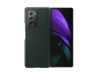 Samsung Leather Cover EF-VF916 - Hintere Abdeckung fr Mobiltelefon - Leder - grn - fr Galaxy Z Fold2, Z Fold2 5G (EF-VF916LGEGEU) 