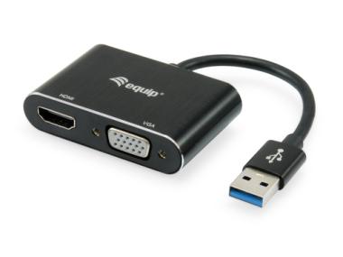 Equip 133386 USB-Grafikadapter 1920 x 1080 Pixel Schwarz (133386) 