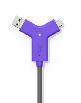 Logitech Swytch - Hub - 2 x HDMI + 1 x SuperSpeed USB + 2 x USB-C - Desktop 