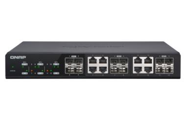 QNAP QSW-M1208-8C - Switch - managed - 4 x 10 Gigabit SFP+ + 8 x combo 10 Gigabit SFP+/RJ-45 - Desktop, an Rack montierbar 