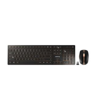 CHERRY TAS DW 9000 SLIM belgisches Layout schwarz Bronze 