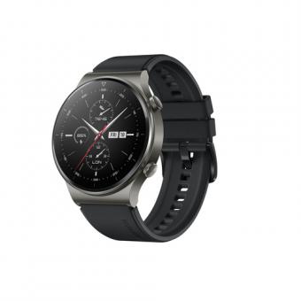 Huawei Watch GT 2 Pro - Sport - night black - intelligente Uhr mit Riemen - Flouroelastomer - schwarz - Bandgre 140-210 mm - Anzeige 3,5 cm (1,39 Zoll) - 4GB - Bluetooth - 52 g (55025791) 