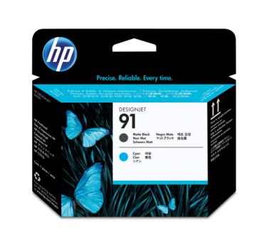 HP 91 Original Druckkopf matt schwarz und cyan Standardkapazitt 1er-Pack 