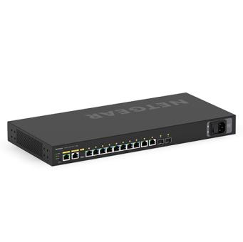 NETGEAR AV Line M4250-10G2F-PoE+ - Switch - L3 - managed - 10 x 10/100/1000 (8 PoE+) + 2 x Gigabit SFP - Seite-zu-Seite-Luftstrom - an Rack montierbar - PoE+ (125 W) 