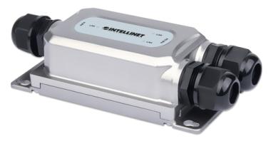 INTELLINET 2-Port Outdoor Ultra PoE Extender Vandalismusschu 