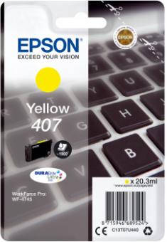Epson 407 - 20.3 ml - L-Gre - Gelb - Original - Tintenpatrone - fr WorkForce Pro WF-4745DTWF 