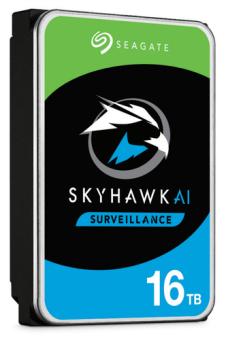 SEAGATE Surveillance AI Skyhawk 16TB HDD SATA 6Gb/s 256MB cache 8,9cm 3,5Zoll CMR Helium BLK 