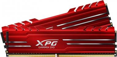 ADATA XPG GAMMIX D10 - DDR4 - 16GB: 2 x 8GB - DIMM 288-PIN - 2666 MHz / PC4-21300 - CL16 - non-ECC - Rot (AX4U266638G16-DRG) 