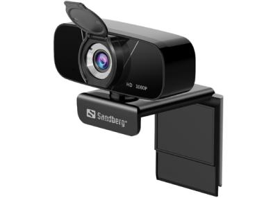 Sandberg USB Chat Webcam 1080P HD - Web-Kamera - Farbe - 2 MP - 1920 x 1080 - 1080p - Audio - USB2.0 - MJPEG, H.264, YUV (134-15) 
