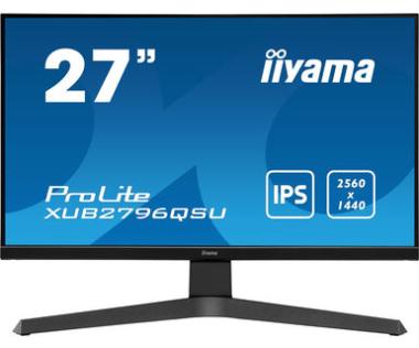 IIYAMA XUB2796QSU-B1 68,58cm 27Zoll IPS LED WQHD 16:9 75Hz 250cd/m2 5ms HDMI DP 2x2W Audio 