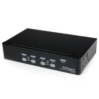 STARTECH.COM 4 Port VGA USB KVM Switch mit Hub - VGA KVM Umschalter fr 4 PCs - Desktop KVM Switch mit 4x USB 2.0, 1x VGA Buchse 