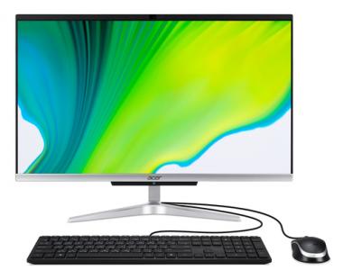 Acer Aspire C 24 C24-420 - All-in-One (Komplettlsung) - Ryzen 3 3250U / 2.6 GHz - RAM 8 GB - SSD 512 GB - Radeon Graphics - GigE - WLAN: Bluetooth, 802.11a/b/g/n/ac - Win 10 Home 64-Bit - Monitor: LED 60.5 cm (23.8 Zoll) 1920 x 1080 (Full HD) - Schwarz 