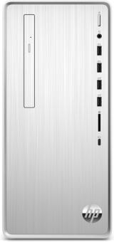 HP Pavilion TP01-2002ng - Tower - Ryzen 3 5300G / 4 GHz - RAM 8 GB - SSD 512 GB - NVMe - DVD-Writer - Radeon Graphics - GigE - WLAN: 802.11a/b/g/n/ac, Bluetooth 4.2 - FreeDOS - Monitor: keiner - Tastatur: Deutsch - Natural Silver, gebrstetes Haarlinienmu 