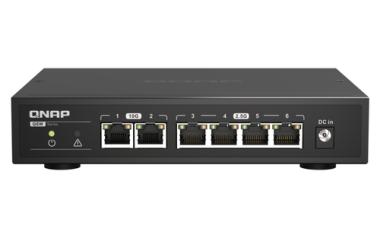 QNAP QSW-2104-2T - Switch - unmanaged - 2 x 100/1000/2.5G/5G/10GBase-T + 4 x 100/1000/2.5G - Desktop 