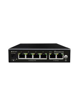 LevelOne Switch  6x FE FEP-0631                  60W  4xPoE 