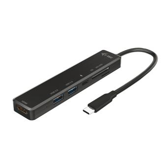 i-tec USB-C Travel Easy Dock 4K HDMI + Power Delivery 60 W - Verkabelt - USB 3.2 Gen 1 (3.1 Gen 1) Type-C - 60 W - Schwarz - MicroSD (TransFlash) - SD - Android - Chrom (C31TRAVELEASYDOCKPD) 