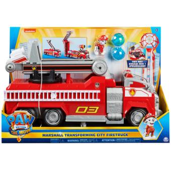 Paw Patrol Movie Marshalls verwandelbarer Ultimate City-Lschzug, Modellfahrzeug mit Sammelfigur 