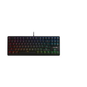 CHERRY G80-3000N RGB TKL - Tastatur - backlit - USB - USA International - Tastenschalter: CHERRY MX Silent Red - Schwarz 