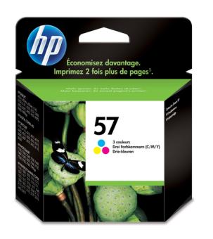 HP 57 - 17 ml - Farbe (Cyan, Magenta, Gelb) - Original - Tintenpatrone - fr Deskjet 5650, F4135, F4140, F4180, Officejet 41XX, 42XX, Photosmart 7350, psc 1110, 13XX 