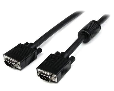 StarTech MXTMMHQ10M VGA-Monitorkabel 1x VGA-Stecker auf 1x VGA-Stecker, Ferritkern, 10m, schwarz 