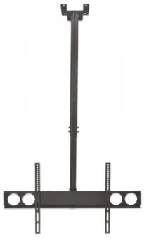 Manhattan Deckenhalterung Display 700-400 / bis 80kg schwarz Schwarz,Bildschirmgre: 32-60, Montageschnittstelle: 700 x 400 mm (423625) 