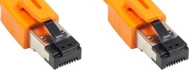 Patchkabel Cat. 8, S/FTP, PiMF, halogenfrei, 2000MHz, orange, 10m, Good Connections (8080-100O) 