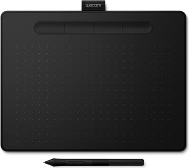 Wacom Intuos M with Bluetooth - Digitalisierer - rechts- und linkshndig - 21,6 x 13,5 cm - elektromagnetisch - 5 Tasten - kabellos, kabelgebunden - USB, Bluetooth 4,2 - Schwarz (CTL-6100WLK-N) 