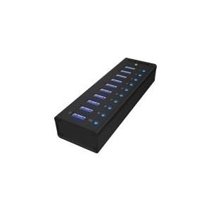 RaidSonic ICY BOX IB-AC6110 - Hub - 10 x SuperSpeed USB3.0 - Desktop (70419,IB-AC6110) 
