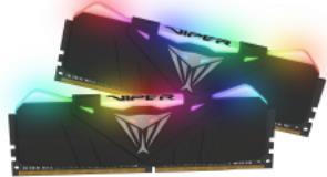 Patriot Memory Patriot Extreme Performance Viper RGB - DDR4 - 16 GB: 2 x 8 GB - DIMM 288-PIN - 4133 MHz / PC4-33000 - CL19 - 1.4 V - ungepuffert - non-ECC - Schwarz (PVR416G413C9K) 
