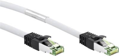 Wentronic goobay - Patch-Kabel - RJ-45 (M) bis RJ-45 (M) - 25 m - SFTP, PiMF - CAT 8.1 - halogenfrei, geformt, ohne Haken, verseilt - wei (55132) 