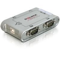 DeLock USB 2.0 to 4 port serial HUB - Serieller Adapter - USB2.0 - RS-232 - 4 Anschlsse (87414) 