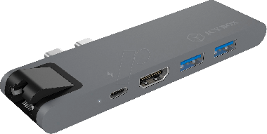 Dual Type-C Notebook DockingStation zu sieben Anschlssen, anthrazit (IB-DK4039-2C) 