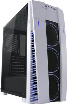 LC Power Gaming 992W Solar Flare - Midi Tower - ATX - ohne Netzteil - Schwarz, wei, durchsichtig - USB/Audio (LC-992W-ON) 