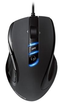 Gigabyte M6980X - Maus - Laser - 7 Tasten - verkabelt - USB - Rubberized Black (GM-M6980X) 