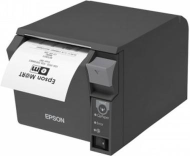 Epson TM T70II - Belegdrucker - Thermozeile - 8 cm Rolle - 180 dpi - bis zu 250 mm/Sek. - USB 2.0, seriell - Dunkelgrau 