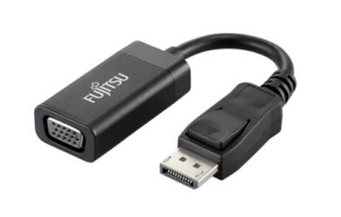 Fujitsu - DisplayPort-Adapter - HD-15 (W) bis DisplayPort (M) - 18.8 cm - Schwarz - fr CELSIUS Mobile H970, ESPRIMO D556, D757, D757/E94, D957, D957/E94, P556, P957, Q520, Q956 