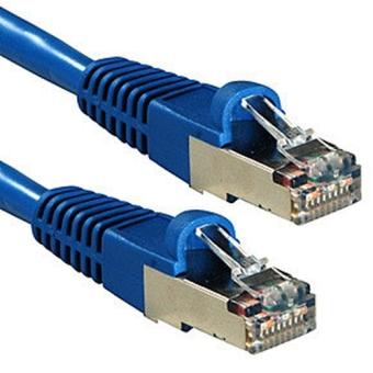 Lindy - Patch-Kabel - RJ-45 (S) - RJ-45 (S) - 30,0m - SFTP, PiMF - CAT 6a - gepresst, glatt, halogenfrei - Blau (47156) 