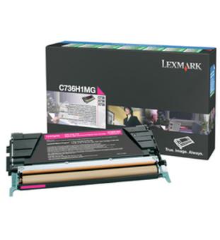 Lexmark - Tonerpatrone - Hohe Ergiebigkeit - 1 x Magenta - 10000 Seiten - LRP / LCCP (0C736H1MG) 