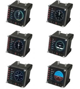 Logitech G Saitek Pro Flight Instrument Panel Steuerungseinheit fr mehrere Instrumente mit LCD-Display 