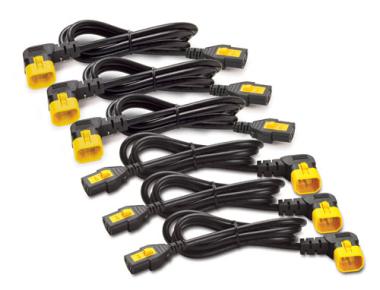 APC - Stromkabelkit - IEC 320 EN 60320 C13 - IEC 320 EN 60320 C14 - 61cm - 90-Grad-Anschluss, mit Verriegelung - Schwarz - fr P/N: SUA1000RMI2U, SUA750IX38 (AP8702R) 