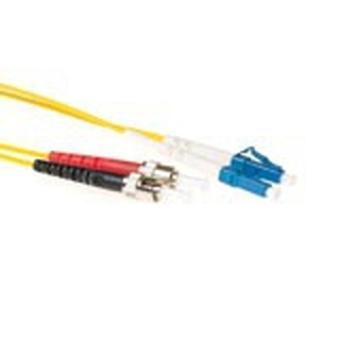 ACT 15 meter LSZH Singlemode 9/125 OS2 fiber patch cable duplex with LC and ST connectors. Lc-st 9/125 os1 duplex 15.00m (RL7915) 