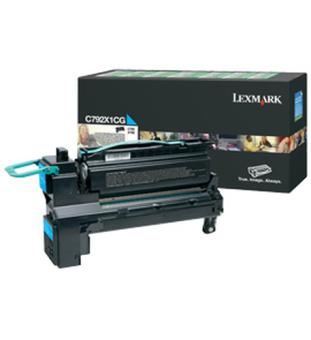 Lexmark - Tonerpatrone - Besonders hohe Ergiebigkeit - 1 x Cyan - 20000 Seiten - LCCP, LRP - fr C792de, 792dhe, 792dte, 792e (C792X1CG) 