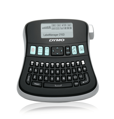 Dymo LabelMANAGER 210D - Beschriftungsgert - monochrom - Thermal Transfer - Rolle (1,2 cm) - 180 dpi - bis zu 12 mm/Sek. (S0964070) 