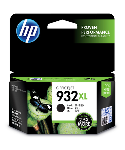 Hewlett-Packard HP 932XL - Hohe Ergiebigkeit - Schwarz - Original - Officejet - Tintenpatrone - fr Officejet 6100, 6600 H711a, 6700, 7110, 7612 (CN053AE) 