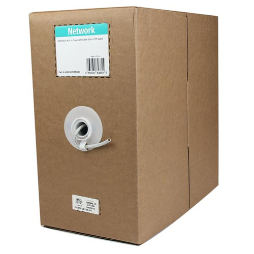 StarTech.com 1000 ft Bulk Roll of Gray CMR Cat5e Solid UTP Cable - Bulkkabel - 304,8m - UTP - CAT 5e - robust - Grau (WIRC5ECMRGRY) 